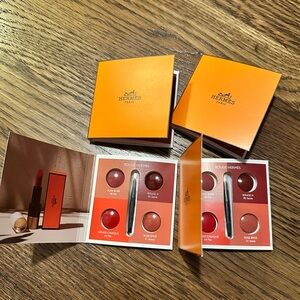 Hermes lipstick samples set of 4 with lip brush (4 of them)